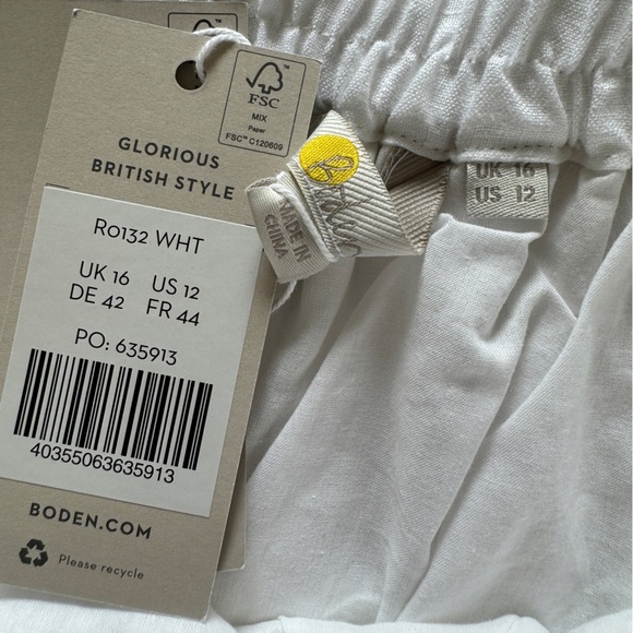 Boden Embroidered Mini Skirt Size 12 NWT - Picture 4 of 4